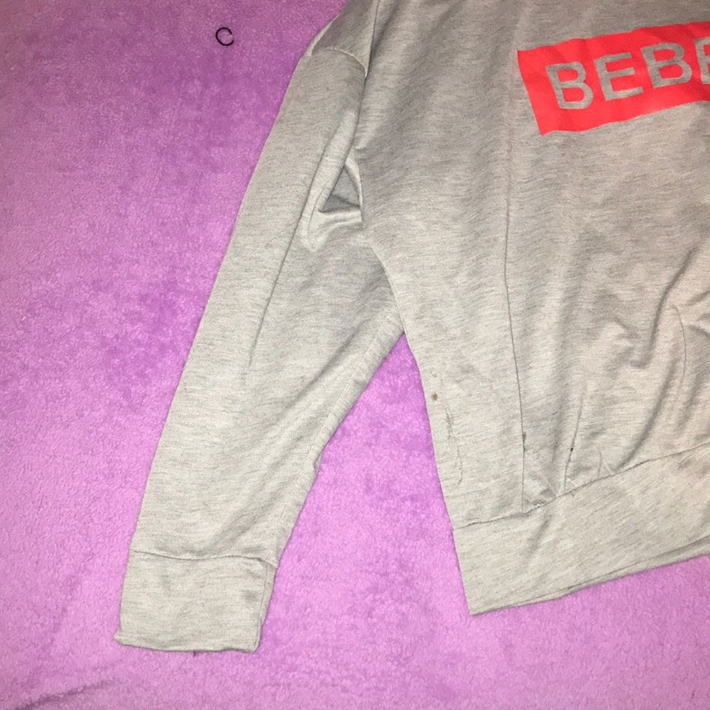 Grey cropped hoodie